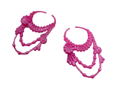 10pcs. Long Pink Beaded Necklaces-for fashion dolls