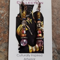 ROYAL PRINCESS 👑 HANDMADE EARRINGS By Nubian Collection Artwear 🎨 - Thumbnail 2