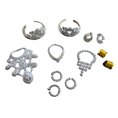 25pcs. Jewelry Pieces-bracelet, necklaces, crowns, earrings, etc.