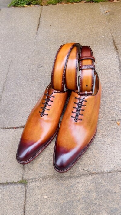 Decent Neat Finishing Handmade Formal Design Lace Up Dress Shoes