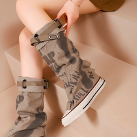 Trendy Fashion Graffiti Canvas Boots - Thumbnail 2