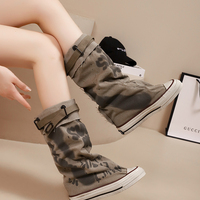 Trendy Fashion Graffiti Canvas Boots - Thumbnail 1