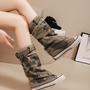 Trendy Fashion Graffiti Canvas Boots-1