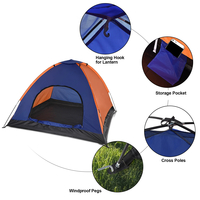 Lightweight 3-4 Person Camping Tent with Rain Fly - Perfect for Family & Adventure - Thumbnail 1
