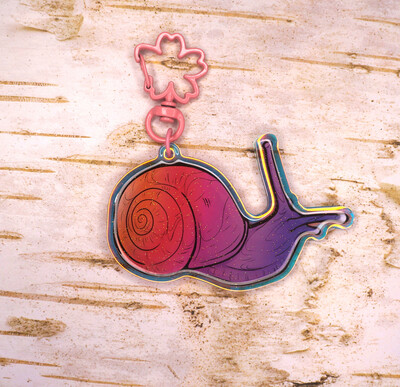 Ambre Snail Keychain