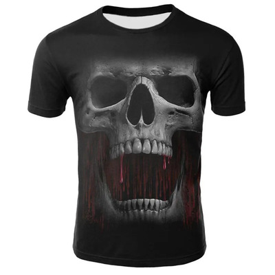 Smoking Skull: Hyper-Realistic 3D Print Tee