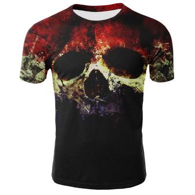 3D Digital Skull Tee - Stand Out with Bold Graphics