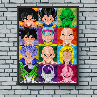 Collage art print - dbz