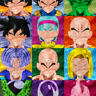 Collage art print - dbz