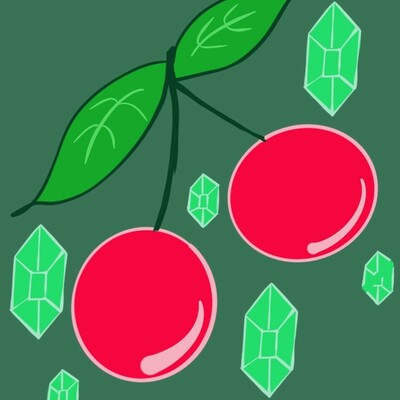 Emerald cherry splash sleeping bonnet