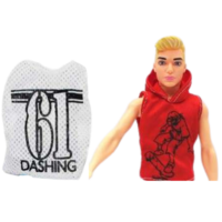 2 Sets of Boy Fashion Doll Swim Trunks and Lifesaver, black sunglasses, and pair of shoes - Thumbnail 1