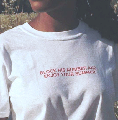 Free Shipping-BLOCK HIS NUMBER AND ENJOY YOUR SUMMER TEE