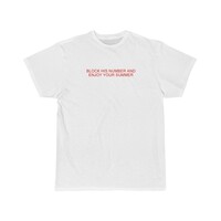 Free Shipping-BLOCK HIS NUMBER AND ENJOY YOUR SUMMER TEE - Thumbnail 1