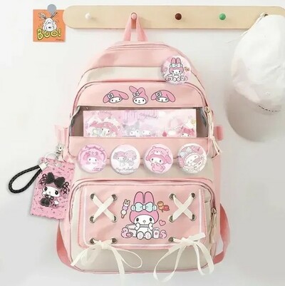 Kawaii Kuromi Anime Backpack Student School Bag