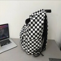 Waterproof Fashion Plaid Backpack - Thumbnail 2