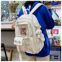 Kawaii Patchwork Large Capacity Backpack - Thumbnail 1