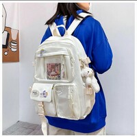 Kawaii Patchwork Large Capacity Backpack - Thumbnail 5