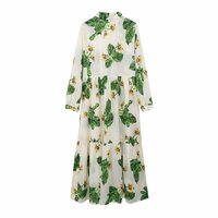 Street Fashion Floral Print Dress - Thumbnail 1
