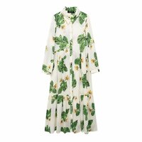 Street Fashion Floral Print Dress - Thumbnail 2