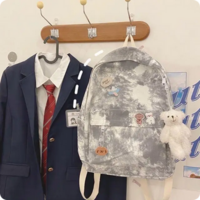 Kawaii Sweet Tie Dye Canvas Backpack - Thumbnail 1