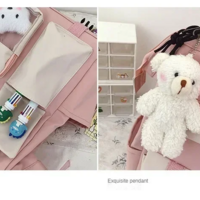 Candy Color Kawaii Backpack School Bag - Thumbnail 2