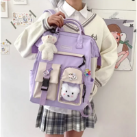 Candy Color Kawaii Backpack School Bag - Thumbnail 8