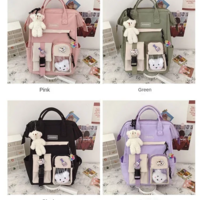 Candy Color Kawaii Backpack School Bag - Thumbnail 9