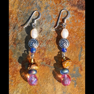 TIGER'S EYE LOVE 🐯💛 Handmade Earrings by Nubian Collection Artwear 👑 