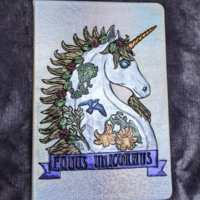 Eqqus Unicornus, Unicorn Journal notebook polymer clay cover - Thumbnail 1