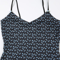 V-neck Floral Slimming Dress - Thumbnail 4