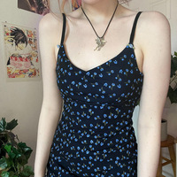 V-neck Floral Slimming Dress - Thumbnail 2