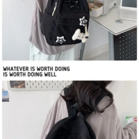Kawaii Aesthetic Stars Backpack - Thumbnail 12