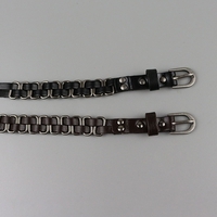 Grunge punk leather bracelet - Thumbnail 2