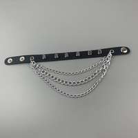 Vintage goth chains rivet bracelet - Thumbnail 3