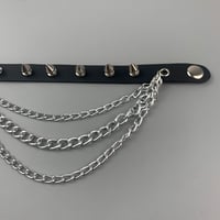 Vintage goth chains rivet bracelet - Thumbnail 4