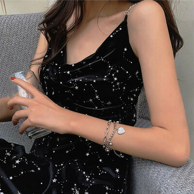 Y2k alternative hearts bracelet