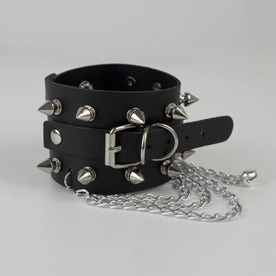 Alternative punk rivet chains bracelet