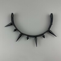 Punk darkness black rivet bracelet - Thumbnail 3