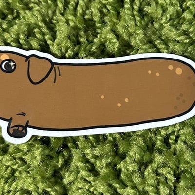 Dachshund corn dog sticker