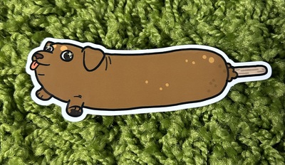 Dachshund Corn Dog Sticker