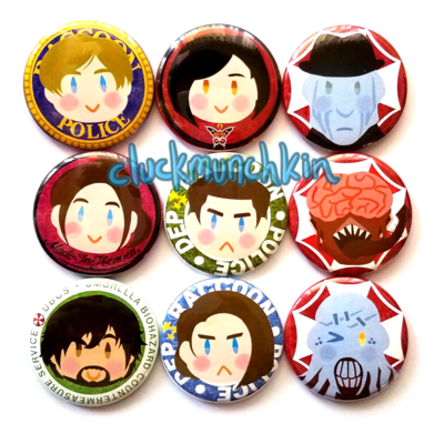 Resident evil 1.5 inch pin buttons