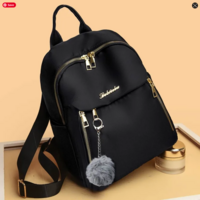 Black Large Capacity Backpack School Bag - Thumbnail 3