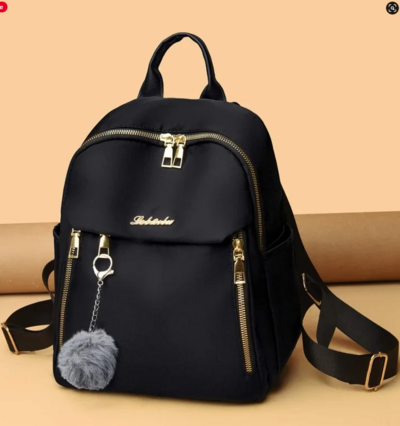Black Large Capacity Backpack School Bag
