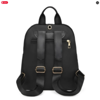 Black Large Capacity Backpack School Bag - Thumbnail 4