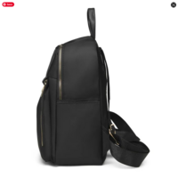 Black Large Capacity Backpack School Bag - Thumbnail 5