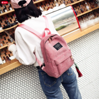 Corduroy Retro Women Backpack  - Thumbnail 6