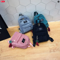Corduroy Retro Women Backpack  - Thumbnail 9