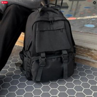 Unisex High Street Black Large Capacity Travel Bag - Thumbnail 5