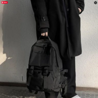 Unisex High Street Black Large Capacity Travel Bag - Thumbnail 2