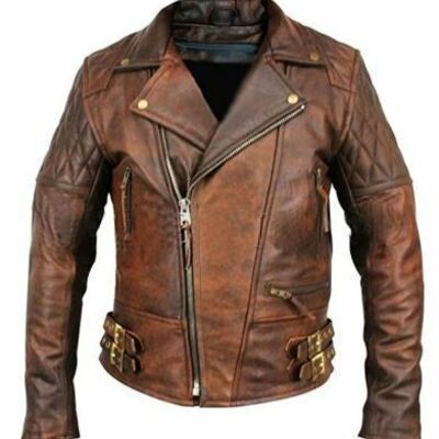 New men's leather jacket motorcycle bomber biker real lambskin leather jacket